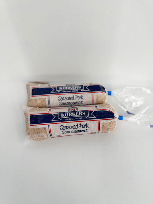 FROZEN Korkers Pork Sausage Meat 454g