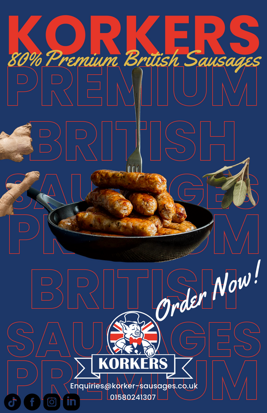FROZEN 80% Premium British Sausages (24 per bag)
