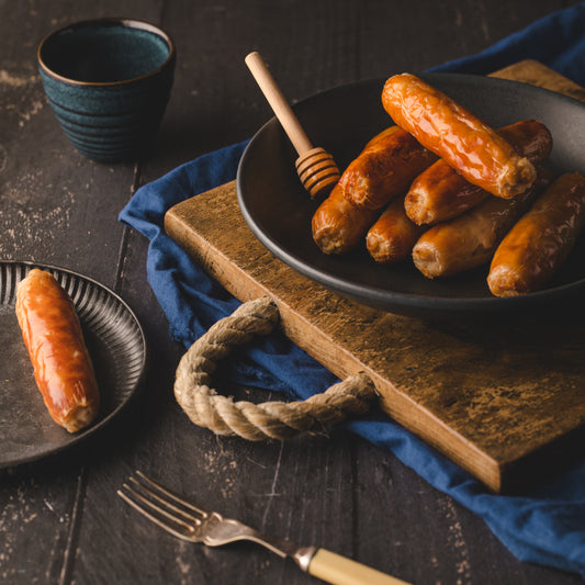 FROZEN Korkers Honey Roast Sausages (8 per bag)